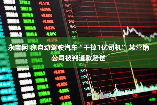 永宝网 称自动驾驶汽车“干掉1亿司机” 某营销公司被判道歉赔偿